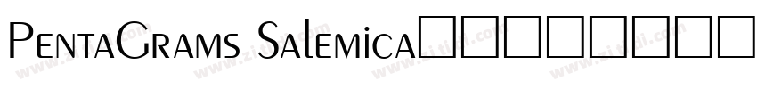 PentaGrams Salemica最后一个字体的名字字体转换